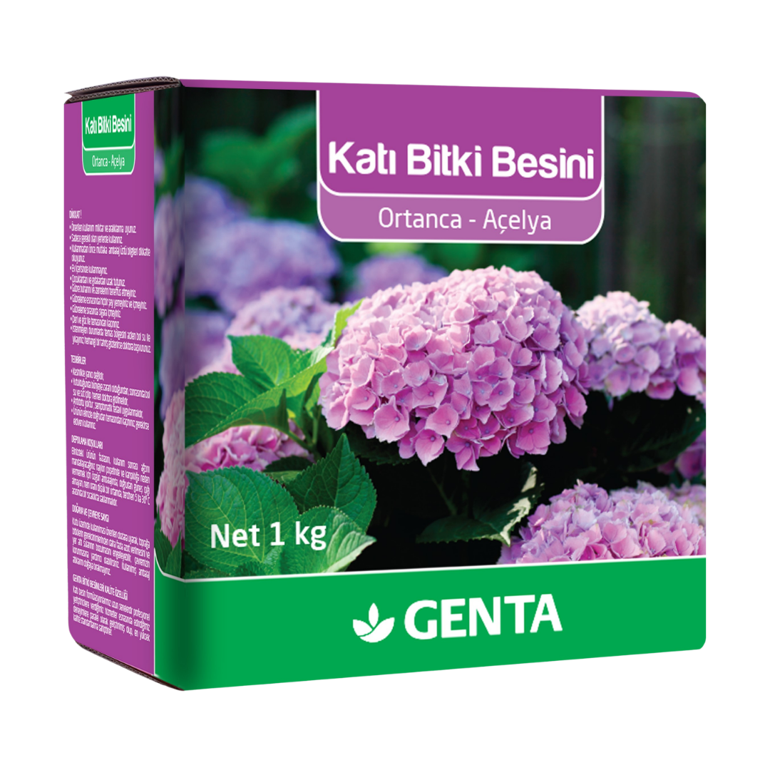 GENTA Katı Bitki Besini 1 Kg | Ortanca ve Açelya Bitkileri İçin Özel Formül