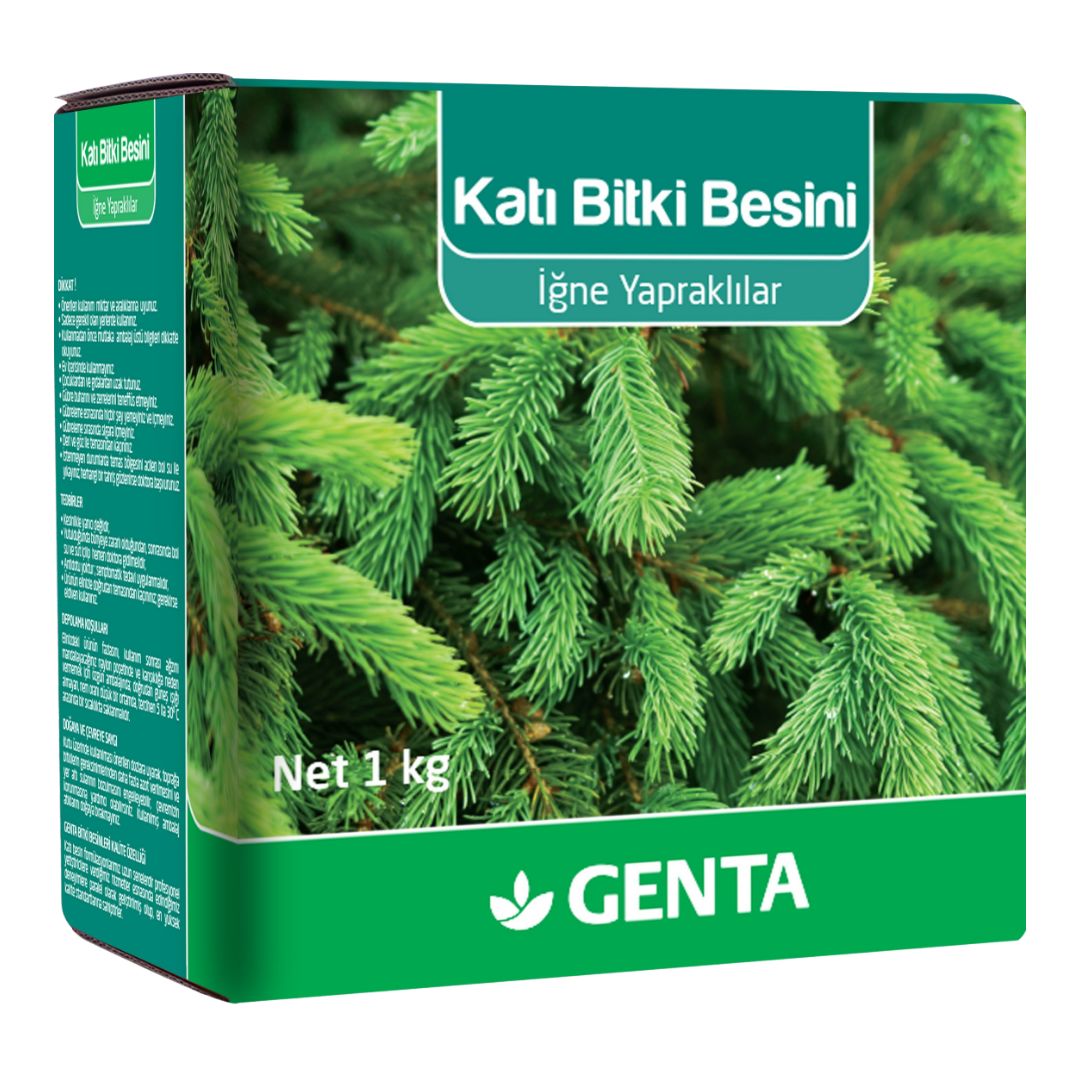 GENTA Katı Bitki Besini 1 Kg | İğne Yapraklılar İçin Özel Formül | 18-5-10 + 3MgO