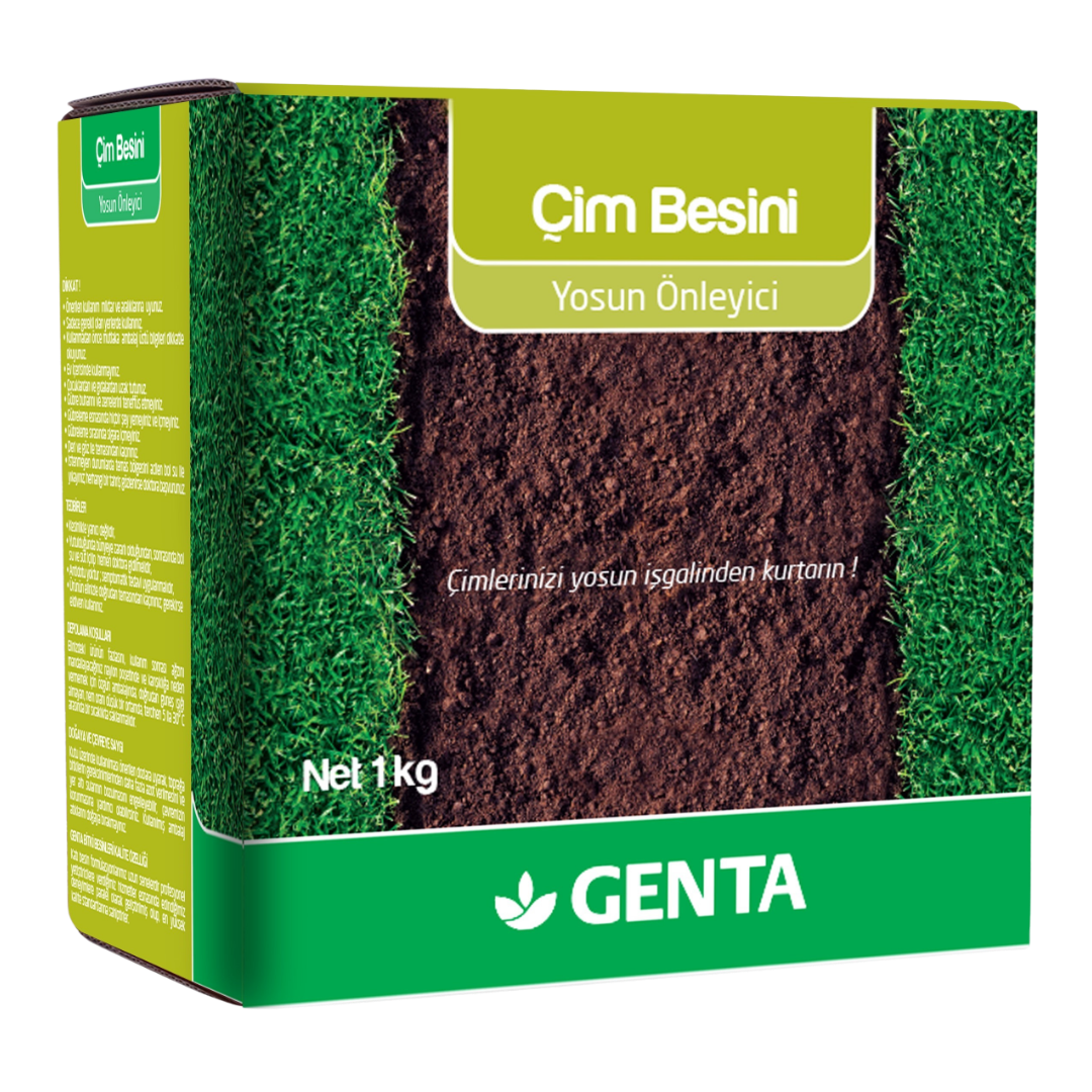 Genta Çim Besini Yosun Önleyici 1 Kg | Çim Alanlar İçin Yosun Giderici Gübre