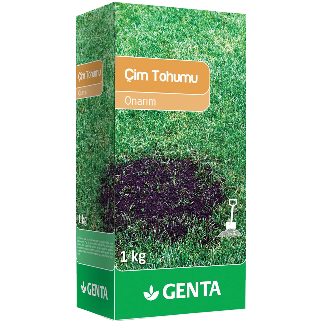 Genta Çim Tohumu Onarım 1 Kg | Kuruyan Çim Alanları İçin Hızlı Onarım ve Yenileme