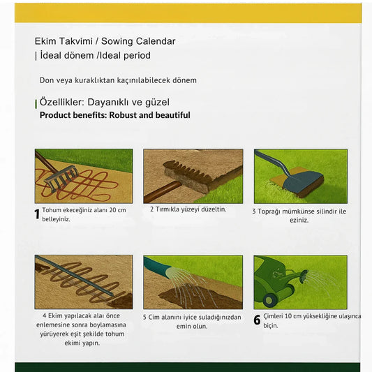 Genta prestige tamir yama çim tohumu 1 kg hızlı onarım