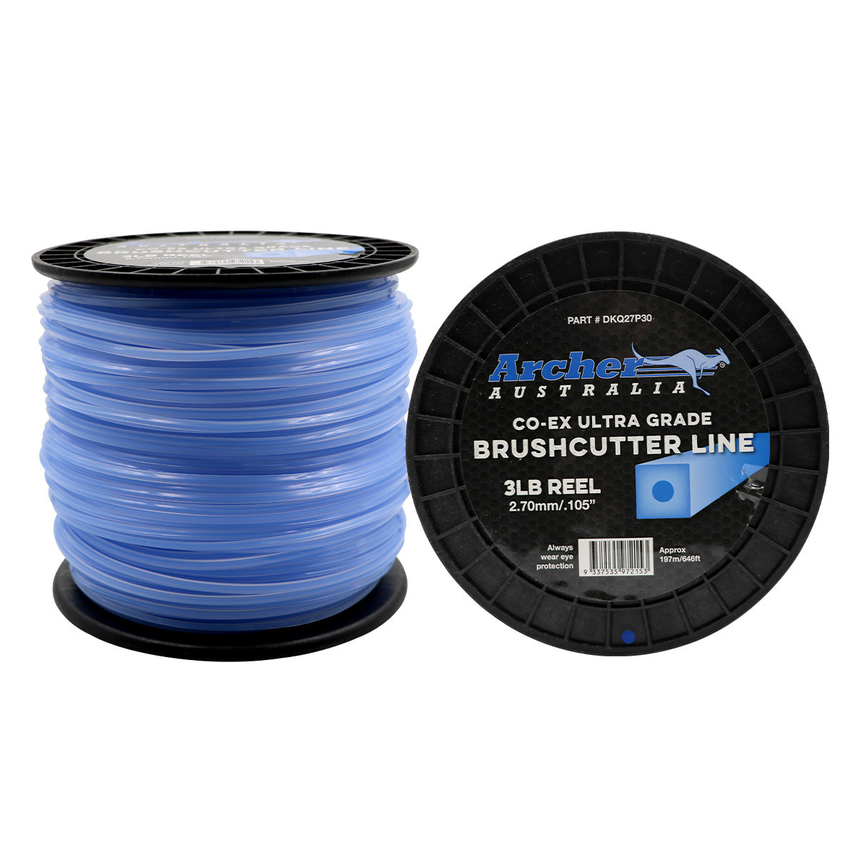 Archer Australia Ultra tırpan misinası 2,7 mm kare kesit, 3 lb makara