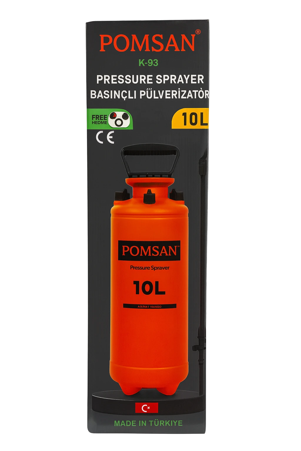 Pomsan 10 L Mekanik Basınçlı Bahçe Püskürtücü | K‑93 Serisi – Bahçe & Sera Pompası