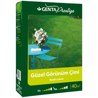 GENTA Prestige Güzel Görünüm Çimi | Rustic Lawn Çim Tohumu | 40 m²
