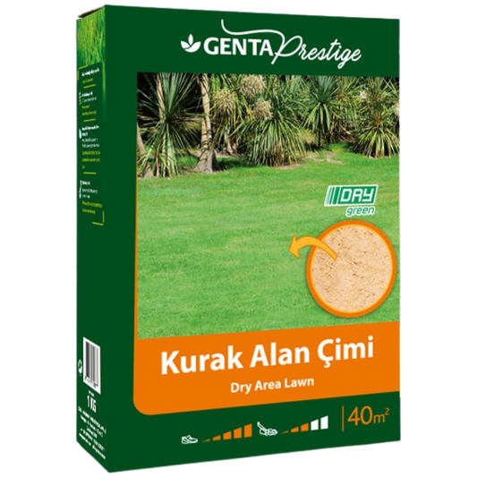 GENTA Prestige Kurak Alan Çimi | 40 m² | Suya Dayanıklı Çim Tohumu | Düşük Sulama İhtiyacı
