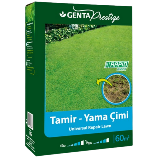 GENTA Prestige Tamir – Yama Çimi | 60 m² | Hızlı Çim Onarımı | Rapid Green Çim Tohumu