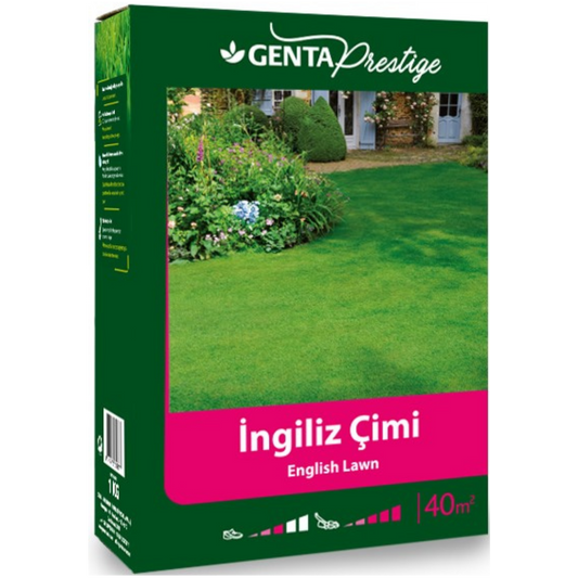 GENTA Prestige İngiliz Çimi | 40 m² | Yoğun Dokulu Estetik Çim Tohumu | English Lawn