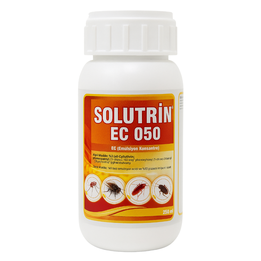 Solutrin EC 050 1 Litre Emülsiyon Konsantre İnsektisit - Karasinek, Sivrisinek, Hamamböceği Mücadelesi İçin Etkili Böcek İlacı