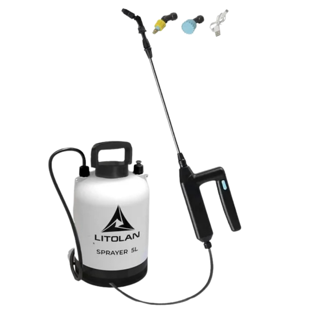 Litolan 5L Şarjlı Elektrikli Püskürtücü – Bahçe & Zirai Pompası