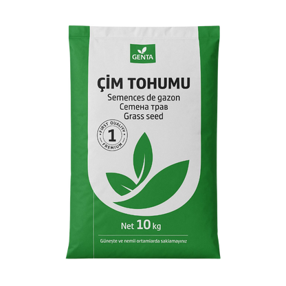GENTA Çim Tohumu 10 kg | Hızlı Çimlenme | Yoğun Kullanıma Uygun, Kaliteli Tohum Karışımı