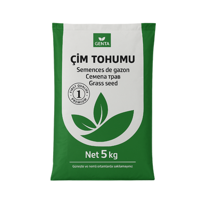 GENTA Çim Tohumu 10 kg | Hızlı Çimlenme | Yoğun Kullanıma Uygun, Kaliteli Tohum Karışımı
