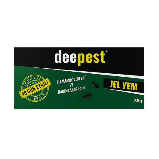 Deepest Jel Yem 35g Hamamböceği ve Karınca Yemi - 90 Gün Etkili, Kokusuz Haşere Kontrolü