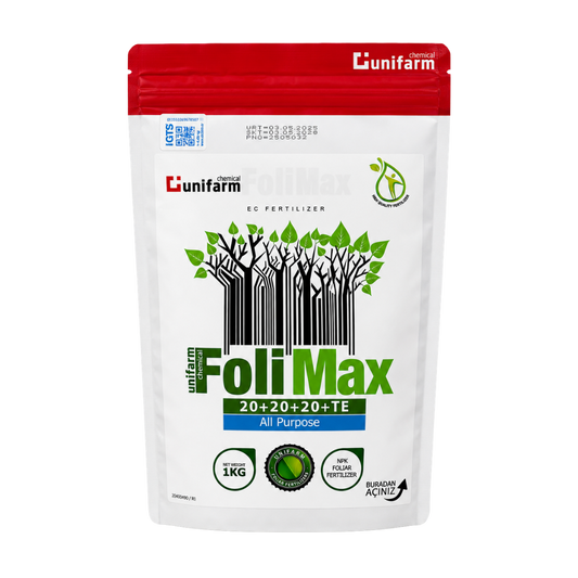 Unifarm FoliMax 20+20+20+TE 1 kg | Suda Çözünür NPK Yaprak Gübresi