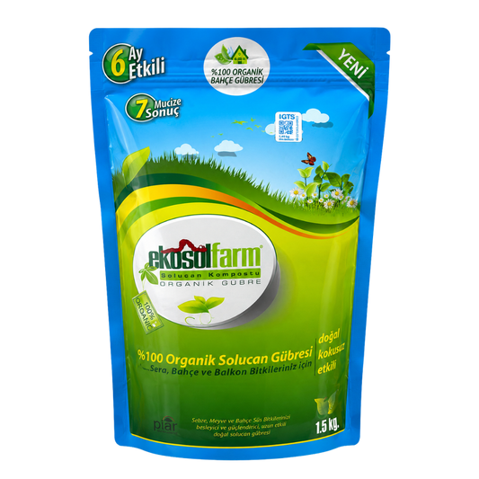 EkosolFarm Solucan Kompostu 1.5 kg | %100 Organik Solucan Gübresi