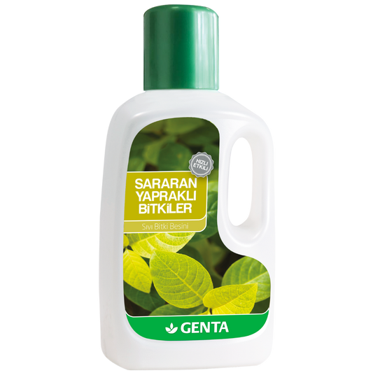 GENTA Sararan Yapraklı Bitkiler Sıvı Bitki Besini 500 ml – Klorofil Canlandırıcı, İz Element Formülü