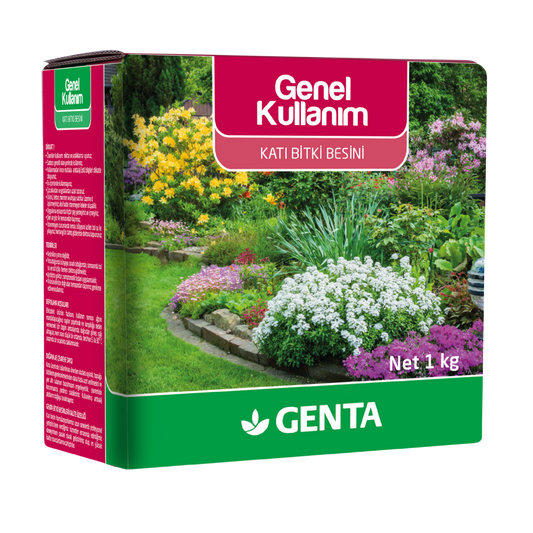 GENTA Genel Kullanım Katı Bitki Besini 1 Kg | Saksı ve Bahçe Bitkileri İçin Doğal Bitki Yemi