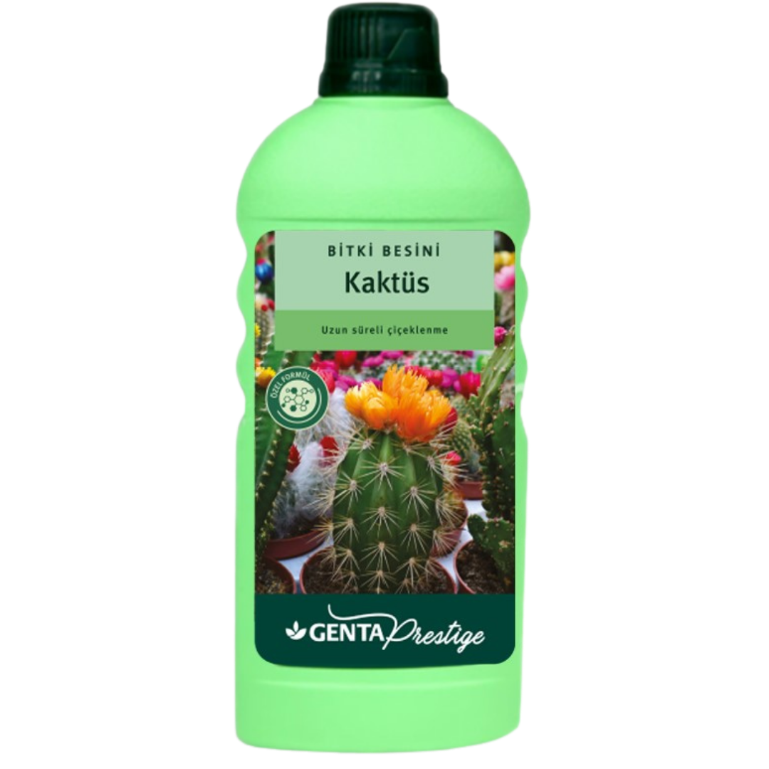 GENTA Prestige Kaktüs Sıvı Bitki Besini 500 ml – Uzun Süreli Çiçeklenme İçin Mikro Element Formülü