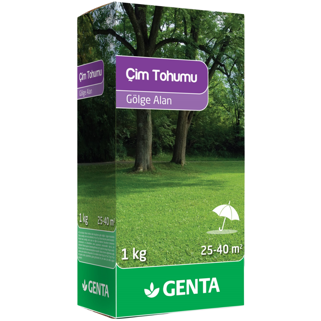 Genta Gölge Alan Çim Tohumu 1 Kg | 25-40 m² Kapsama Alanı | Gölgeye Dayanıklı Hızlı Çimlenme