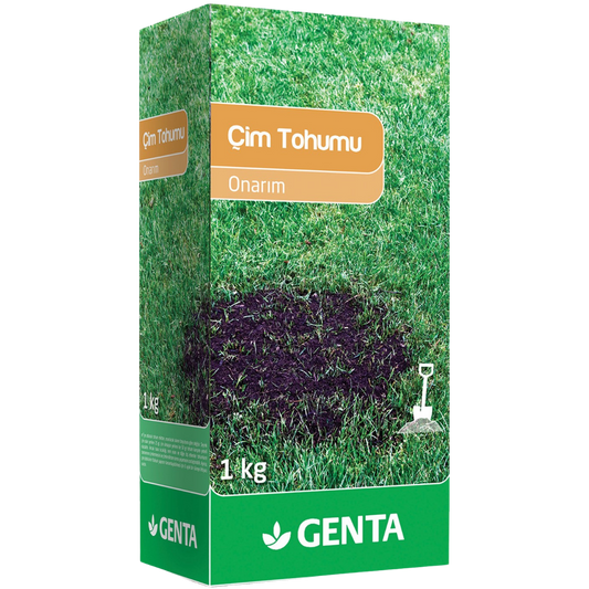 Genta Çim Tohumu Onarım 1 Kg | Kuruyan Çim Alanları İçin Hızlı Onarım ve Yenileme