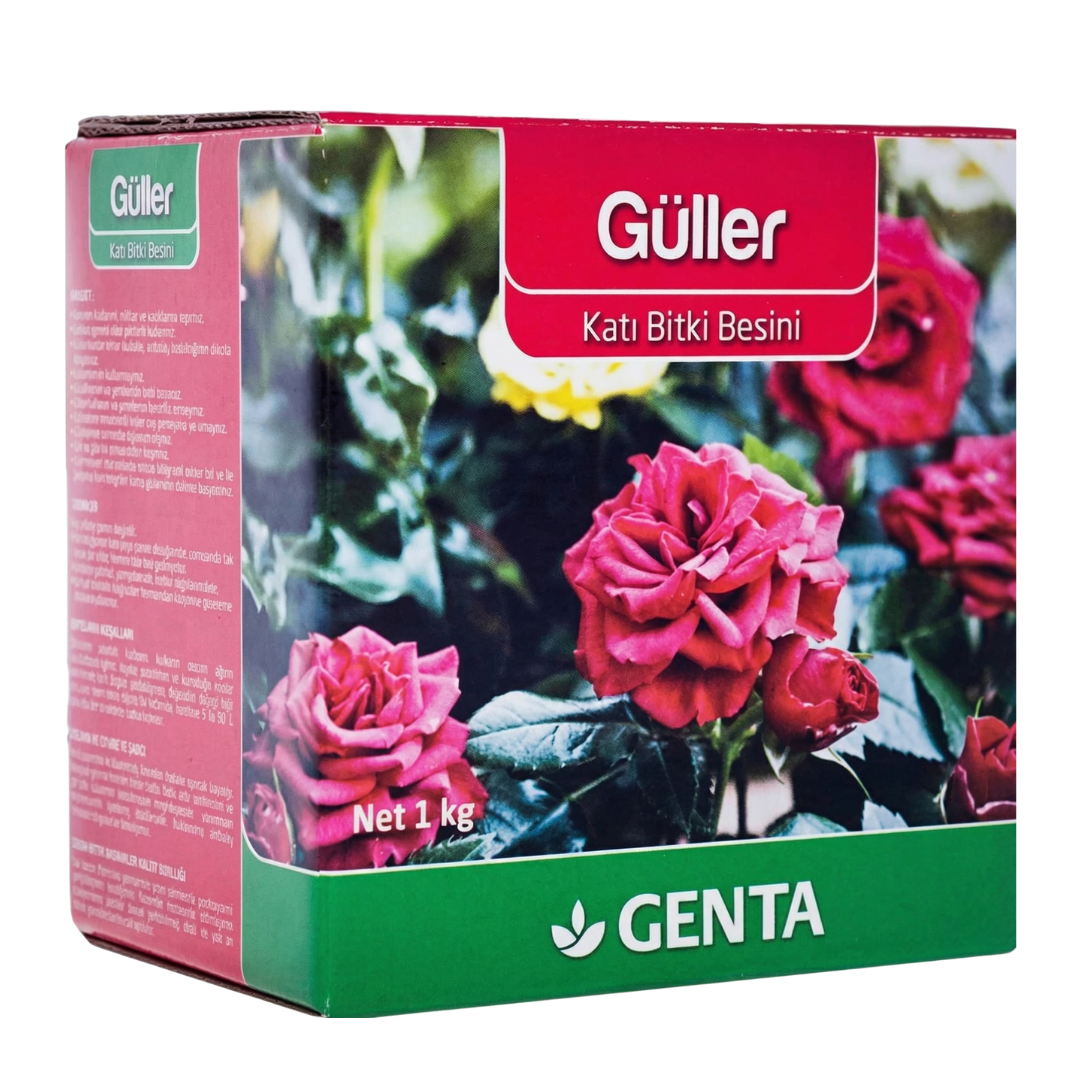 Genta Katı Bitki Besini Tohum Cicek ve Canli Guller Icin 1 Kg | 13-8-14 NPK Gül Gübre | Sağlıklı ve Canlı Çiçekler