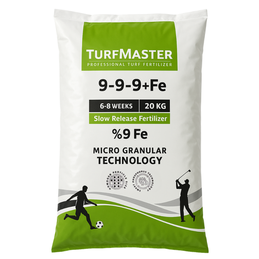 TurfMaster 9-9-9+Fe %9 Demir Yavaş Salınımlı Profesyonel Çim Gübresi – 20 kg