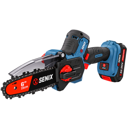 Senix CSX2-M5-EU X2 20V akülü budama testeresi, 15 cm pala ve brushless motor