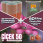 Çiçek 50 Avantaj Seti – 50 Adet 1 Litrelik Thermoform Saksı + 50 Litre Çiçek ve Fide Torfu - paketli toprak karışımı görseli
