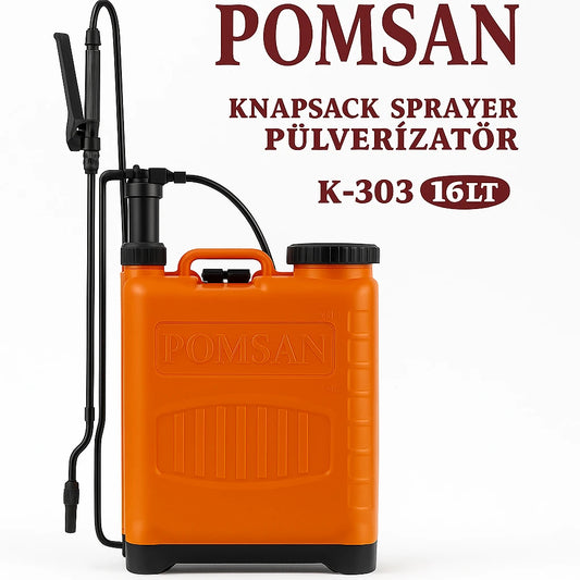 Pomsan K‑303 16 L Sırt Pompalı İlaçlama Makinası