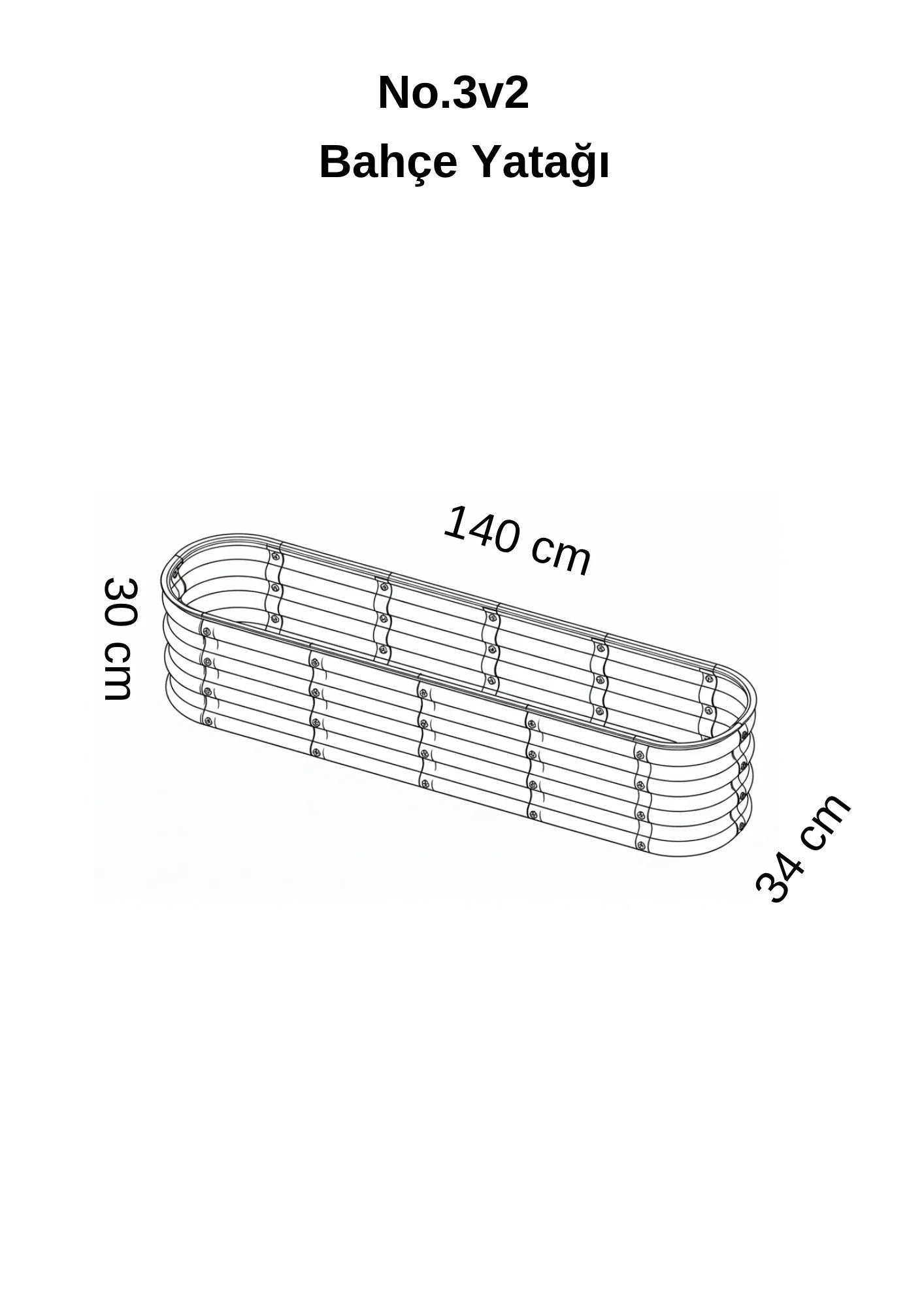 Bahçe yatağı çiçeklik No:3V2 bej – 140x35x30 cm, terasta çiçek ekili kullanım