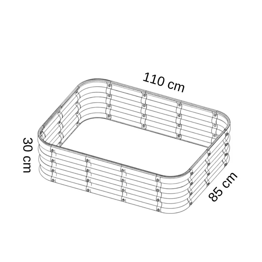 Modüler bahçe yatağı No:5 bej – 110x85x30 cm, bahçede sebze ekili kullanım