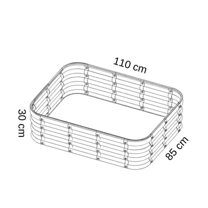 Modüler bahçe yatağı No:5 bej – 110x85x30 cm, bahçede sebze ekili kullanım