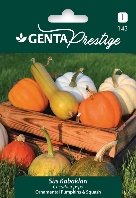 Genta Prestige Süs Kabakları Tohumu – Çeşitli Renk & Şekil, Süs ve Dekorasyon İçin Kolay Yetişen Mix