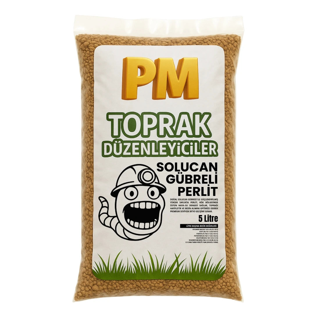 Solucan Gübreli Perlit - 5 Litre - ambalajlı gübre ürünü görseli 1