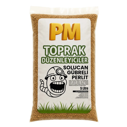 Solucan Gübreli Perlit - 5 Litre - ambalajlı gübre ürünü görseli 1