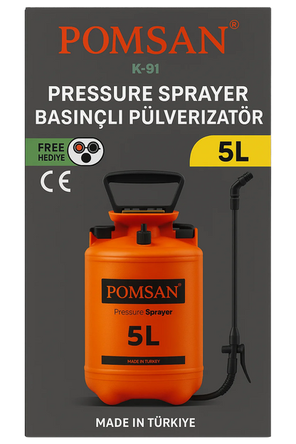 Pomsan K‑91 5 L Mekanik Basınçlı – Bahçe & Tarım Spreyi