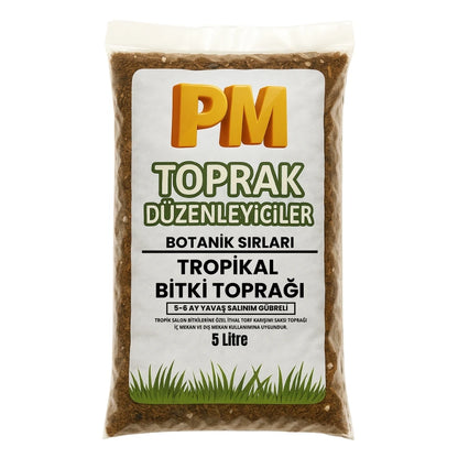 Tropikal Bitki Toprağı (5-6 Ay Tam Besin) 5 Litre