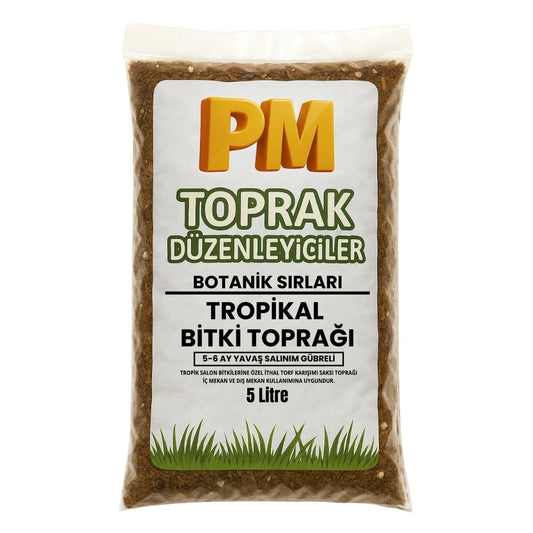 Tropikal Bitki Toprağı (5-6 Ay Tam Besin) 5 Litre