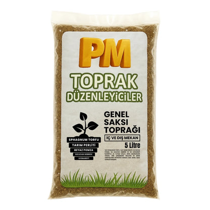 Genel Saksı Toprağı – İç ve Dış Mekan Bitkileri için Doğal Karışım 5 Litre