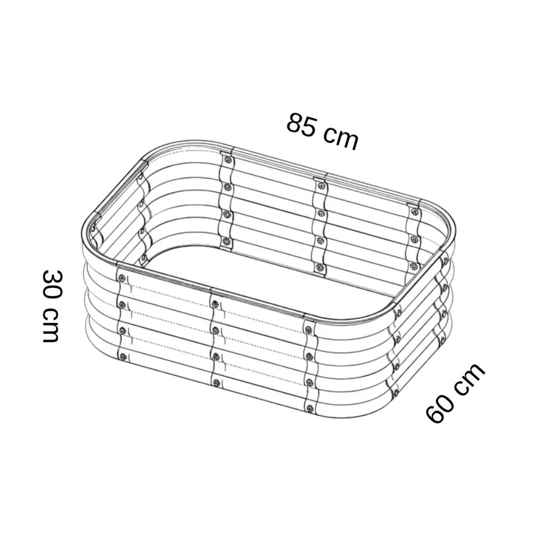 Modüler bahçe yatağı No:2 bej – 85x60x30 cm, bahçede sebze ekili kullanım