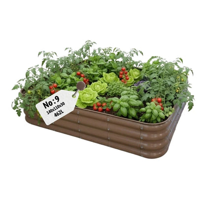 Modüler bahçe yatağı No:9 bej – 140x110x30 cm, bahçede sebze ekili kullanım