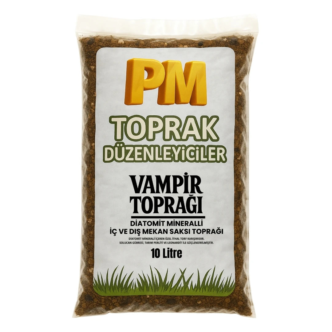Vampir Saksı Toprağı – Diatomitli Haşere Önleyici Toprak 10 Litre