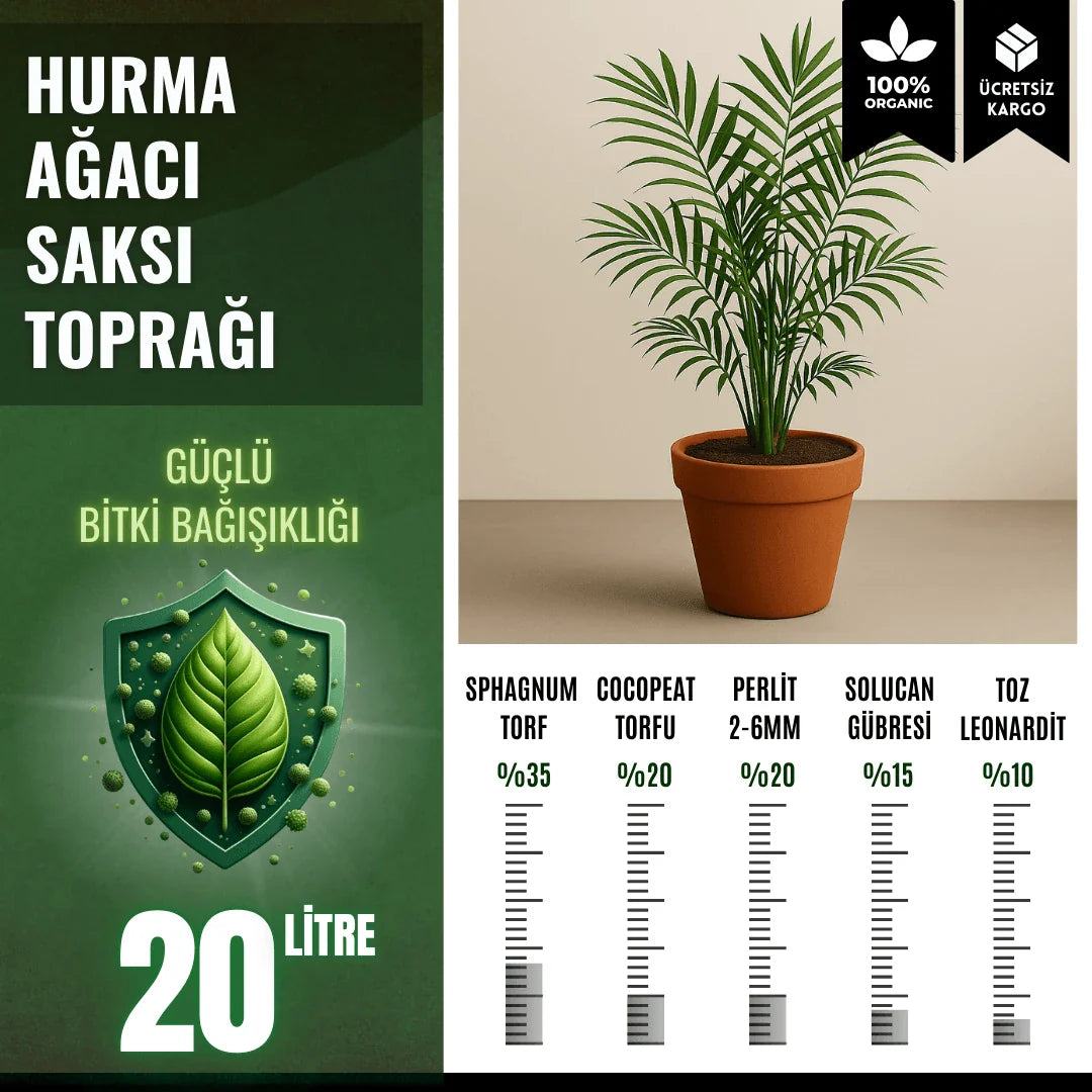 Hurma Ağacı Saksı Toprağı – 20 Litre - paketli toprak karışımı görseli