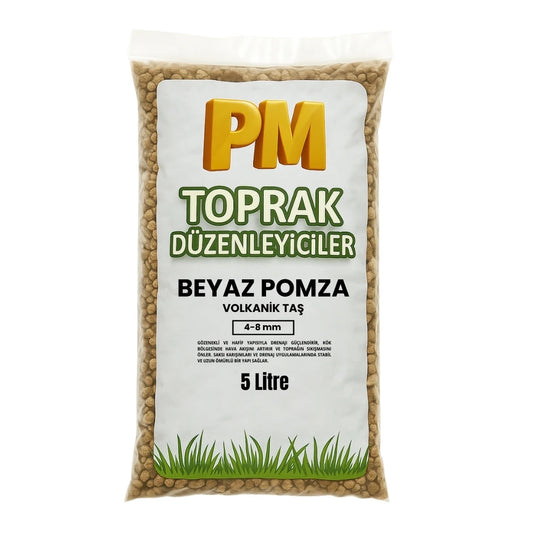 Beyaz Pomza (Lav Taşı) 4-8mm 5 Litre