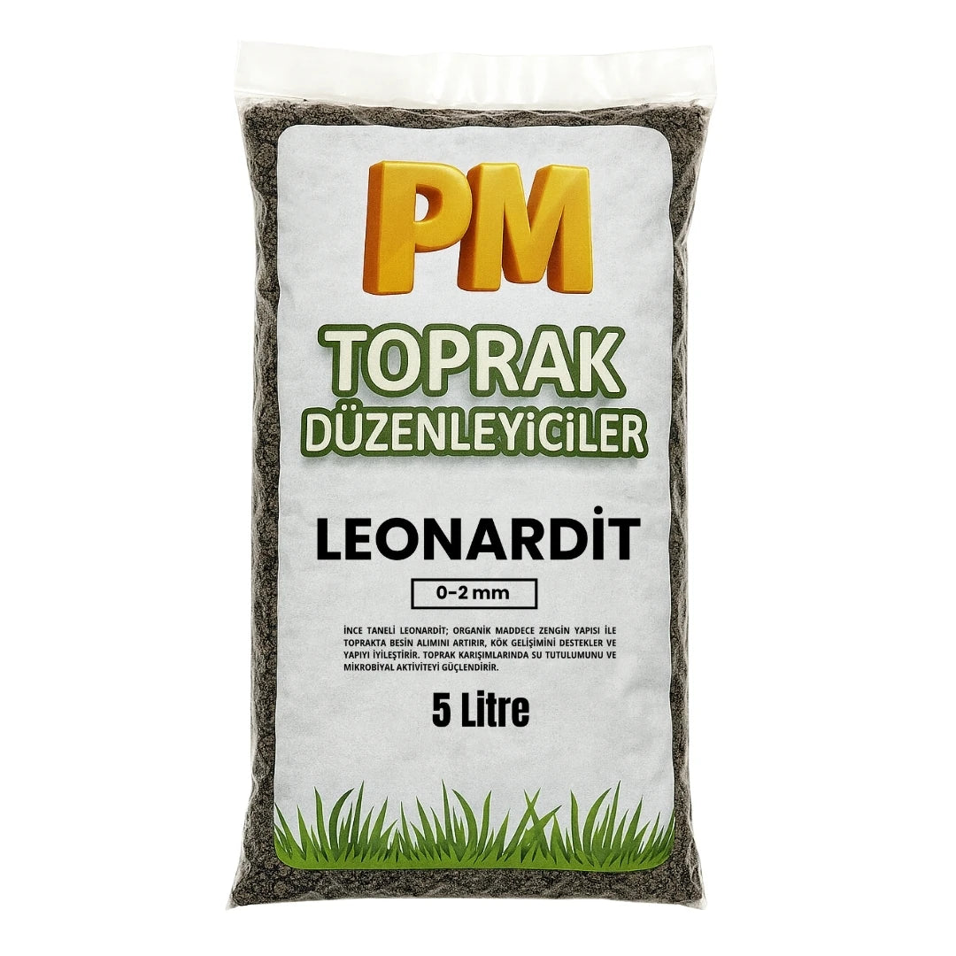 Leonardit (0–2 mm) Toprak Besleyici ve Yapı Güçlendirici 5 Litre