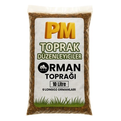 Orman Toprağı (Yüksek Humuslu) – Doğal ve Elenmemiş 10 Litre - paketli toprak karışımı görseli 1