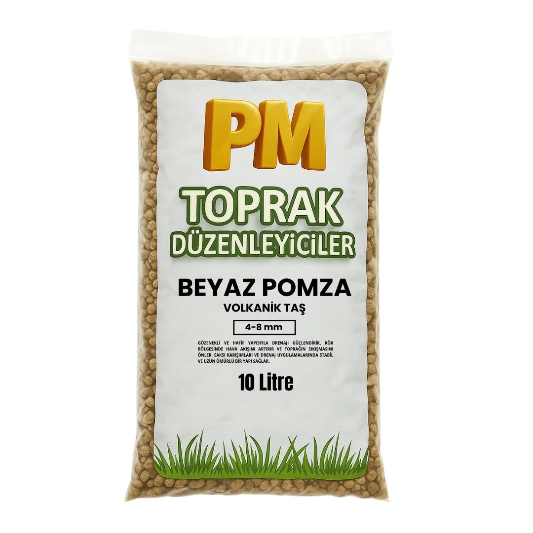 Beyaz Pomza (Lav Taşı) 4-8mm 10 Litre