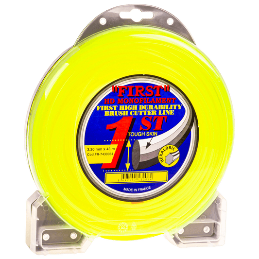 First HD Monofilament Misina 3.30mm x 43m Hexalobic - Yüksek Dayanıklı Tırpan Misinası (Fransa Üretimi)