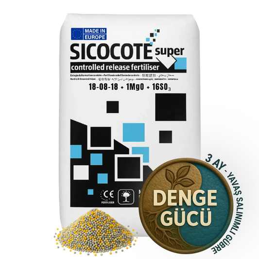 SICOCOTE Super CRF 18-08-18+1MgO+16SO₃ | Kontrollü Salınımlı Granül Gübre | 25 KG | Made in EU