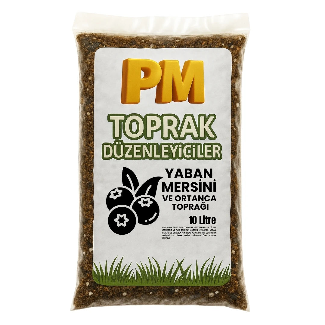 Yaban Mersini ve Ortanca Saksı Toprağı Karışımı 10 Litre - paketli toprak karışımı görseli
