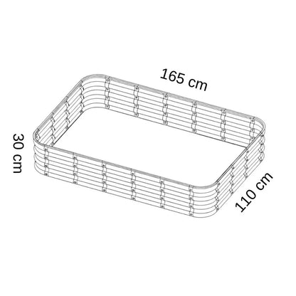 Modüler bahçe yatağı No:10 bej – 165x110x30 cm, serinin en büyüğü, bahçede kullanım